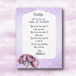 ¡Elegancia BOHO! ¿Serás mi dama de honor tarjeta