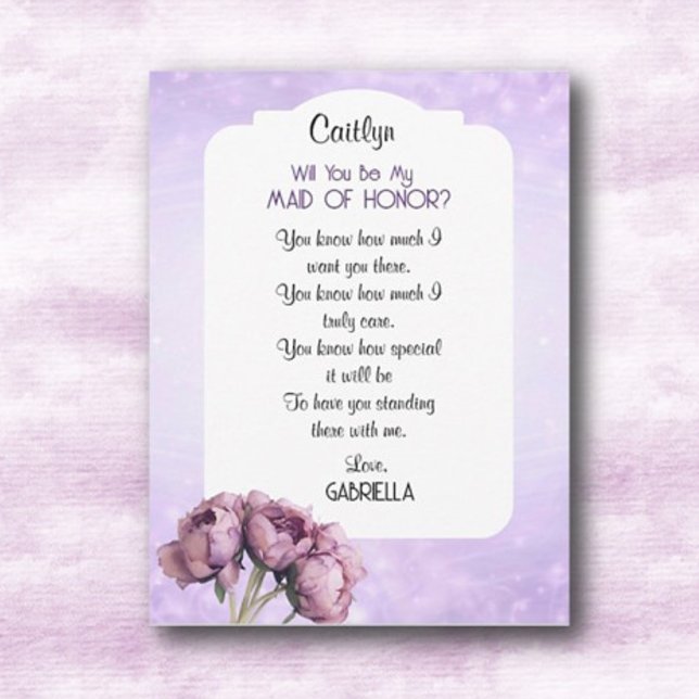 ¡Elegancia BOHO! Tarjeta de dama de honor (Subido por el creador)