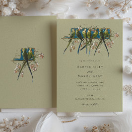 Elegancia botánica Invitación a bodas loro