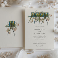 Elegancia botánica Invitación a bodas loro