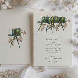 Elegancia botánica Invitación a bodas loro