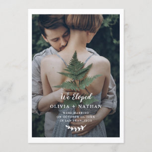 Elegancia botánica  Invitación de Boda fotográfico