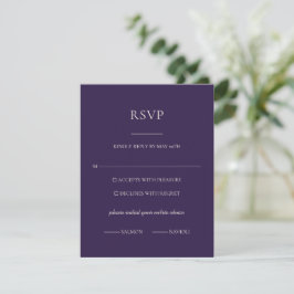 Elegancia Botánica Minimalista RSVP Púrpura Median