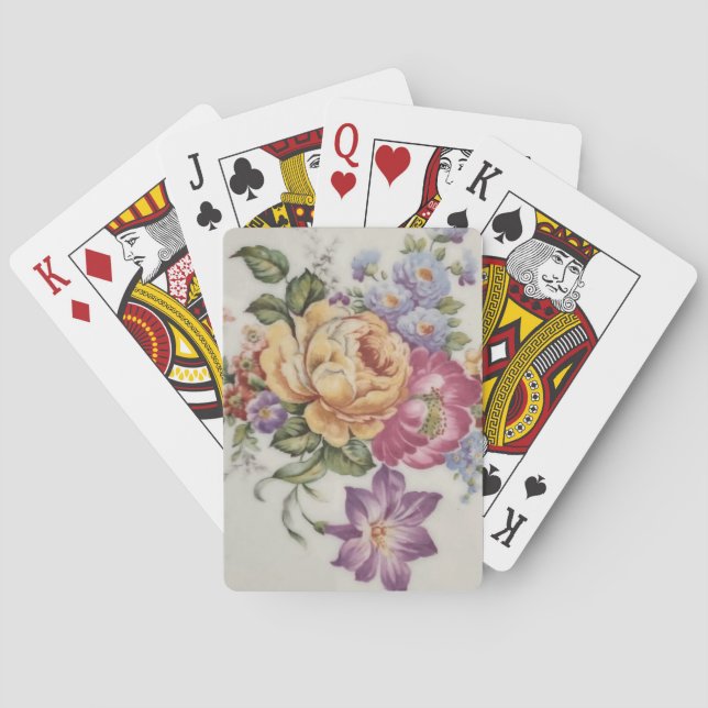 Elegancia: Cartas de juego floral inspiradas en la (Reverso)
