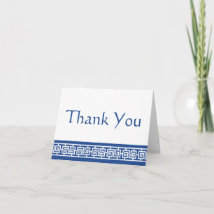Elegancia china en azul, carta de agradecimiento