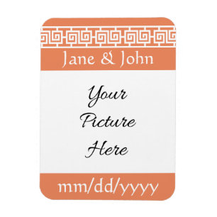 Elegancia China en Coral Imán de Save-the-Date