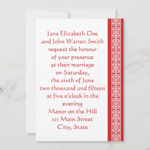Elegancia China en Invitación de Boda de Cereza