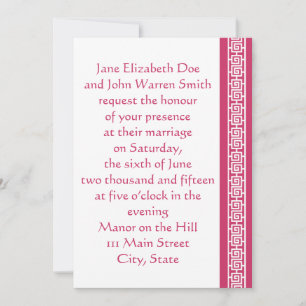 Elegancia china en la invitación a la boda de fram