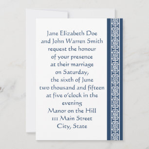 Elegancia china en la invitación a la boda naval