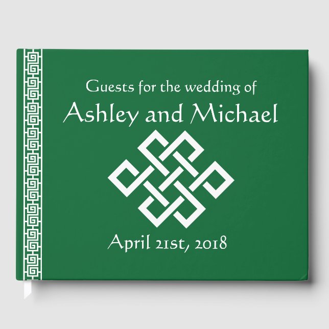 Elegancia china en libro de invitados verde (Anverso)