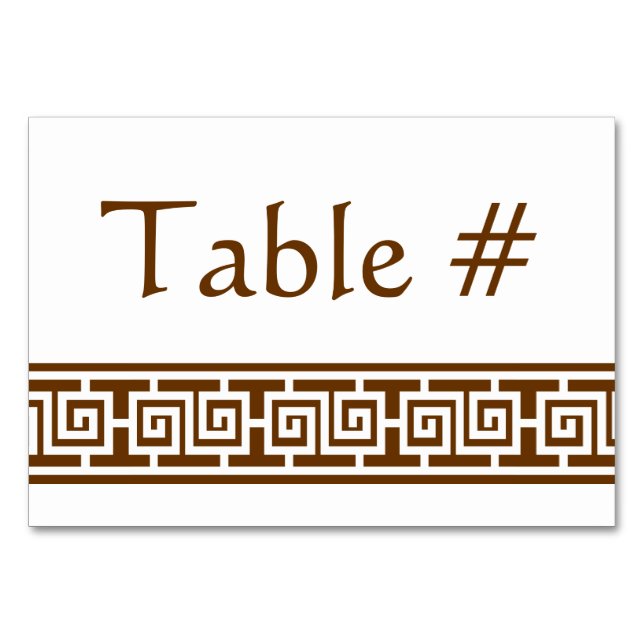 Elegancia china en tarjeta de mesa de chocolate (Anverso)