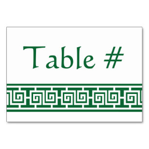 Elegancia china en tarjeta de mesa verde