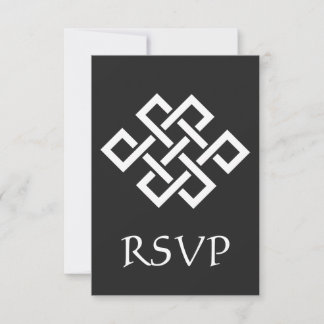 Elegancia china en tarjeta RSVP negra
