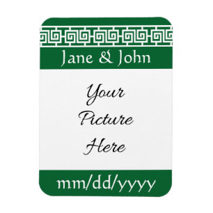 Elegancia China en Verde Imán de Save-the-Date