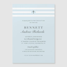 Elegancia clásica Boys Baptism Invitación