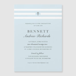Elegancia clásica Boys Baptism Invitación