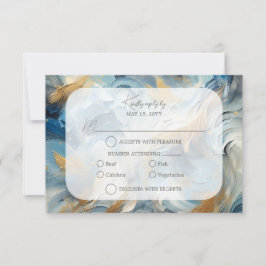 Elegancia contemporánea: Blue White Gold RSVP