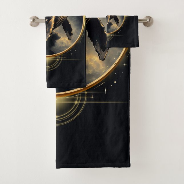 Elegancia cósmica, la ballena dorada y negra (In situ)