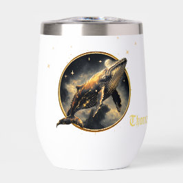 Elegancia cósmica, la ballena dorada y negra