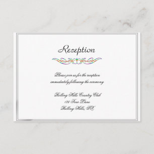 Elegancia de Arcoíris Novio Recepción de Boda