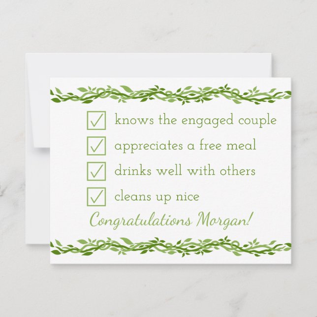 Elegancia de Bosque | Viña de Boda Sé Mi Padrino (Anverso)