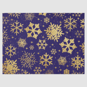 Elegancia de copo de nieve dorado – papel de seda