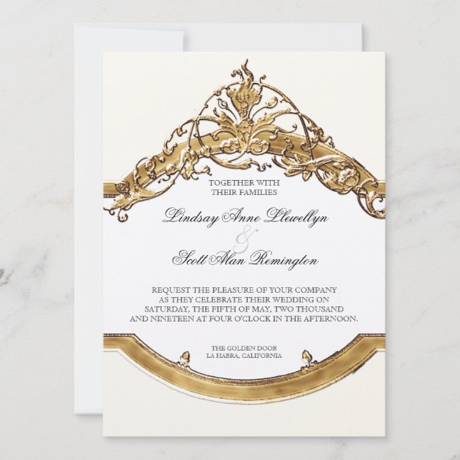Elegancia de corbata negra 2, invitaciones a la bo (Anverso)