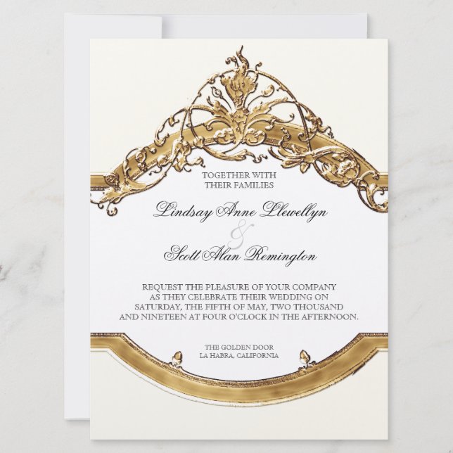 Elegancia de corbata negra 2, invitaciones a la bo (Anverso)