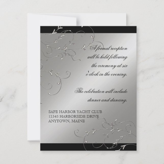 Elegancia de Corbata Negra, Invitaciones a la Rece (Anverso)