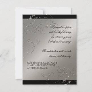 Elegancia de Corbata Negra, Invitaciones de Recepc