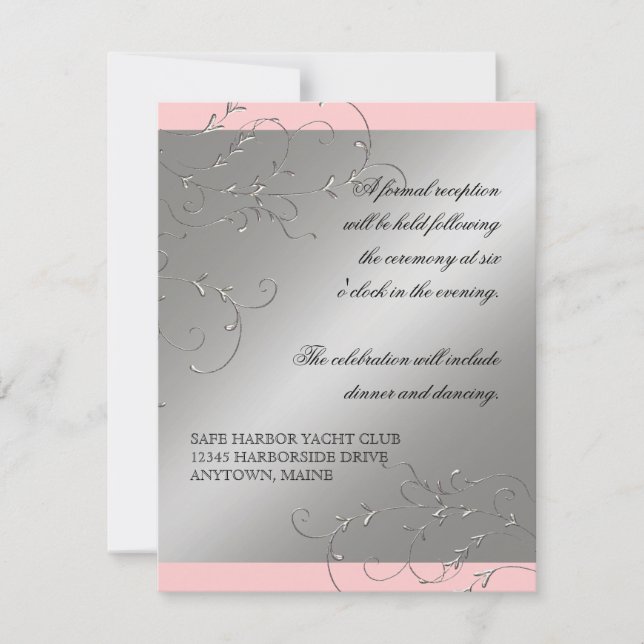 Elegancia de Corbata Negra, Invitaciones de Recepc (Anverso)