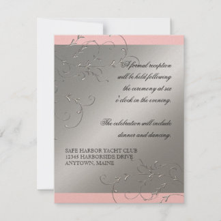 Elegancia de Corbata Negra, Invitaciones de Recepc