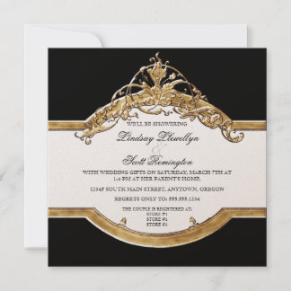 Elegancia de empate negro 2, invitación a ducha de