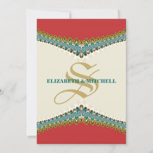 Elegancia de encaje : Invitación a la Boda Verde a