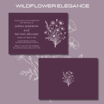 Elegancia de flores silvestres - Invitación a la b