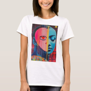 Elegancia de imagen de espejo: camiseta de diseño 