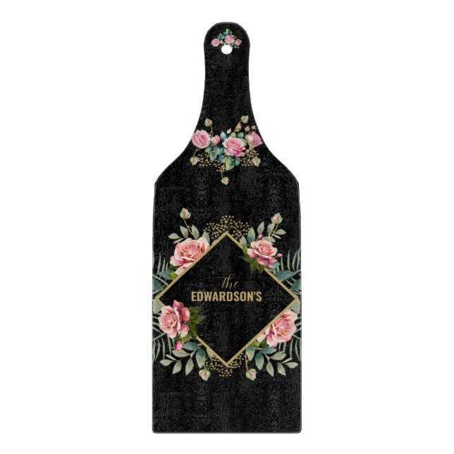 Elegancia de Jardín: Tabla de Cortar Botánica (Anverso)