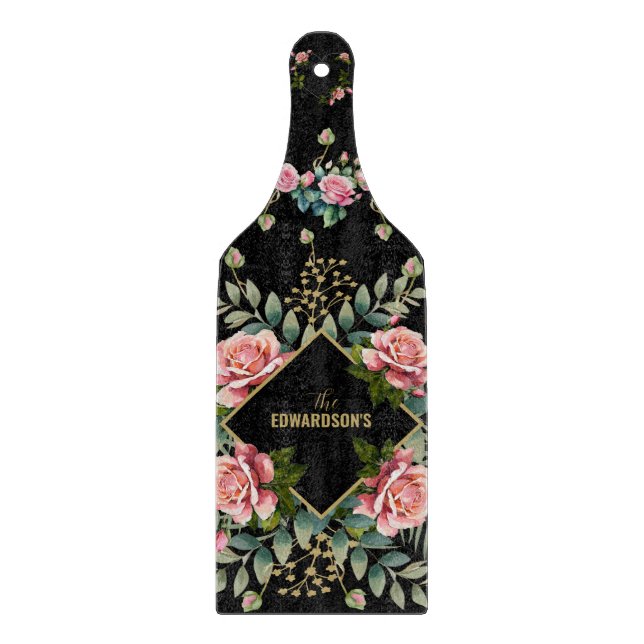 Elegancia de Jardín: Tabla de Cortar Botánica (Anverso)