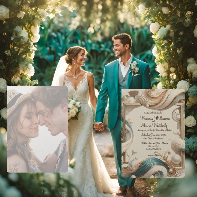 Elegancia de la Costa de la Perla Invitación a la  (Subido por el creador)