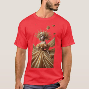 Elegancia de la diosa de oro de 🌟 - camiseta de f