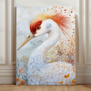 Elegancia de la Grulla Coronada de Oro – Arte Capr
