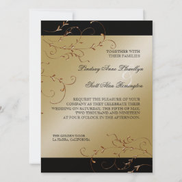 Elegancia de los lazos negros, invitaciones a la b