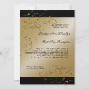 Elegancia de los lazos negros, invitaciones a la b