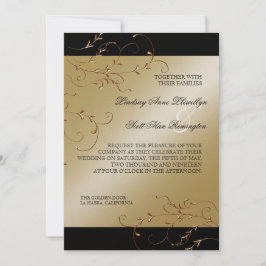Elegancia de los lazos negros, invitaciones a la b