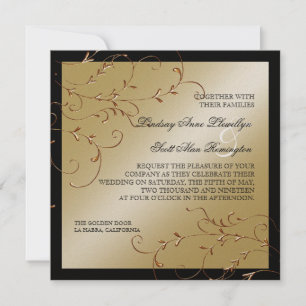 Elegancia de los lazos negros, invitaciones a la b