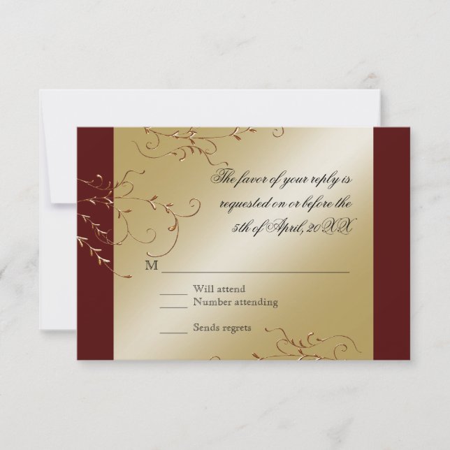 Elegancia de los lazos negros, tarjeta de respuest (Anverso)