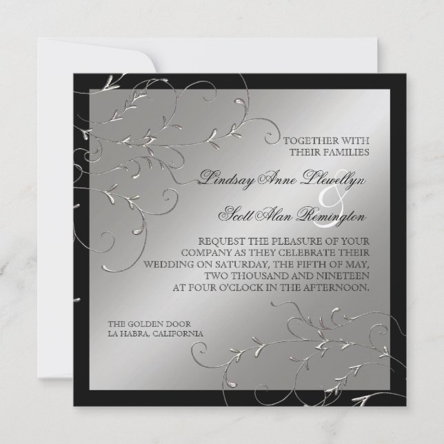 Elegancia de los zapatos negros, invitaciones a la (Anverso)