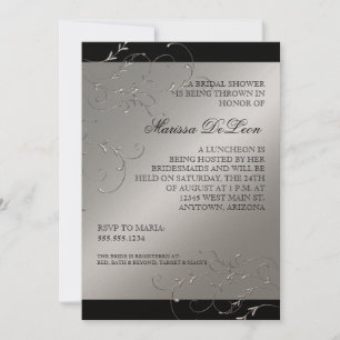 Elegancia de los zapatos negros, invitaciones a la