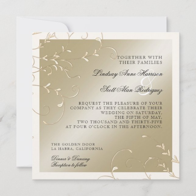 Elegancia de los zapatos negros, tarjetas de boda  (Anverso)