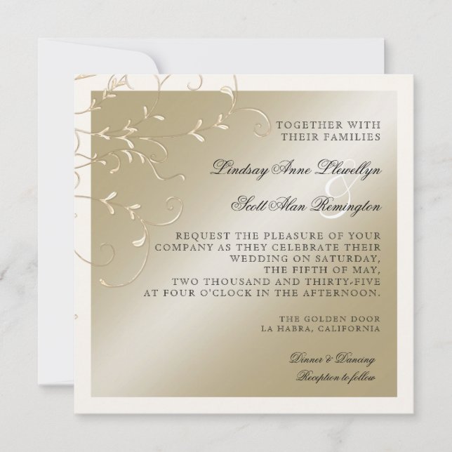 Elegancia de los zapatos negros, tarjetas de boda  (Anverso)